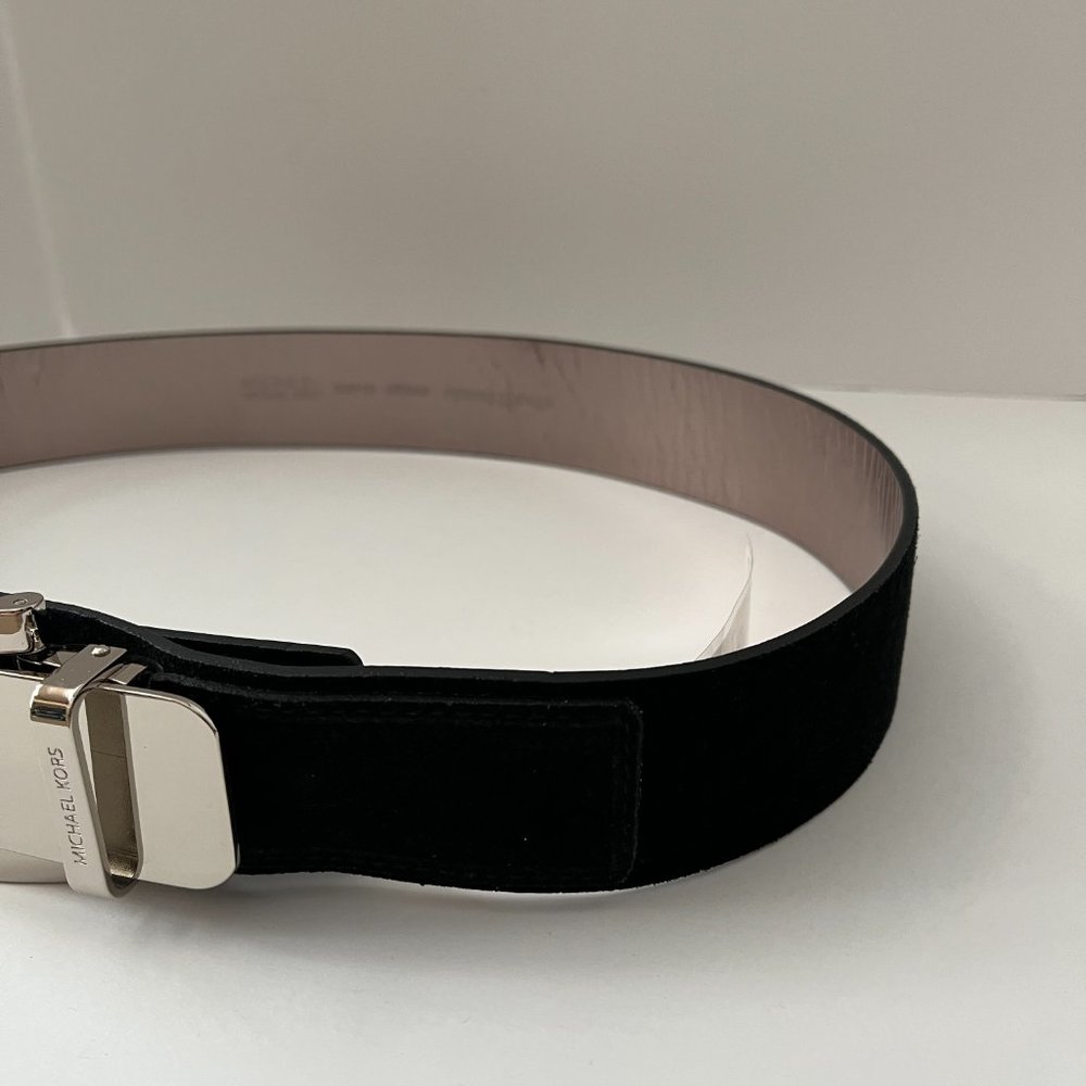 ❤️❤️ NEW ❤️❤️ Michael Michael Kors❤️ LIMITED EDITION Black Leather Suede Belt … - Picture 5 of 17